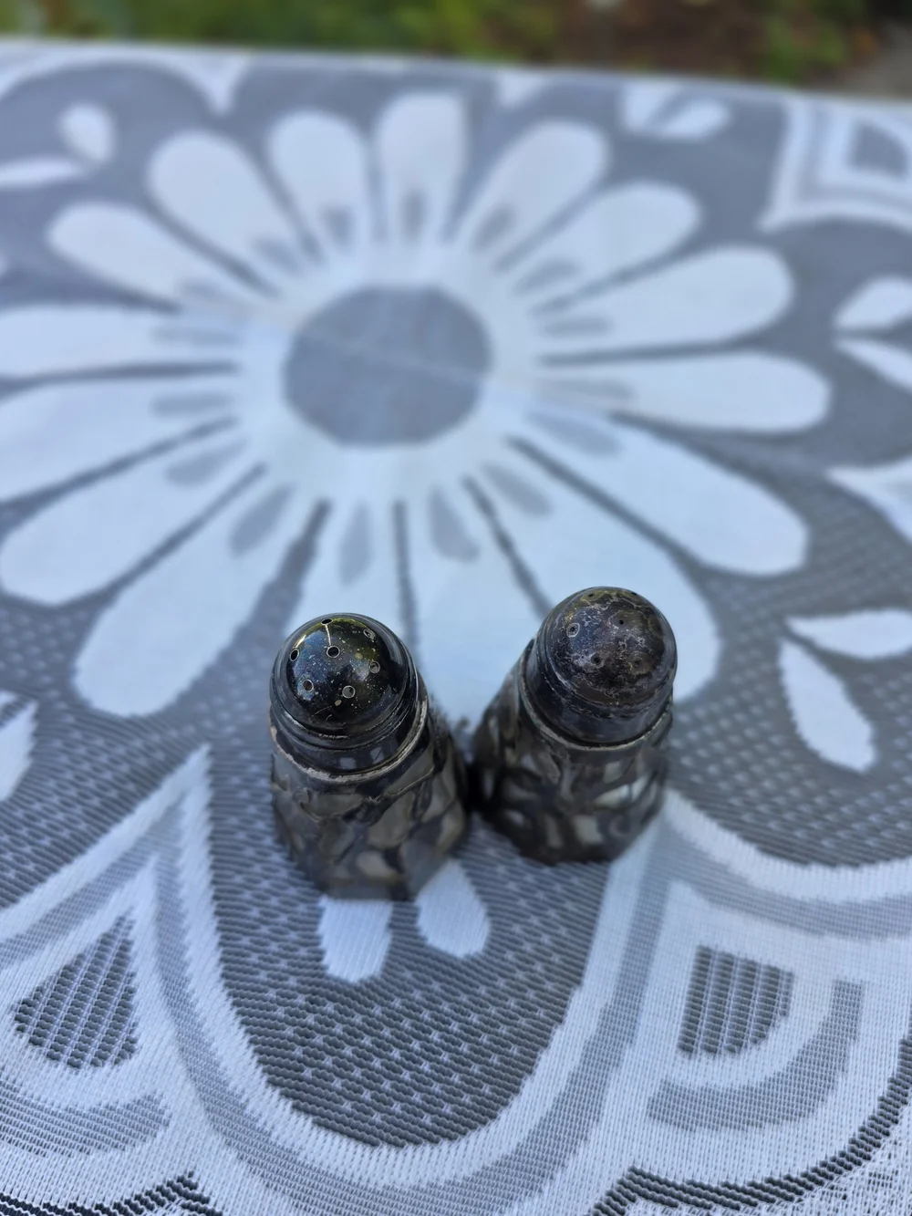 Vintage Sterling Silver Salt & Pepper Shakers - Unbranded